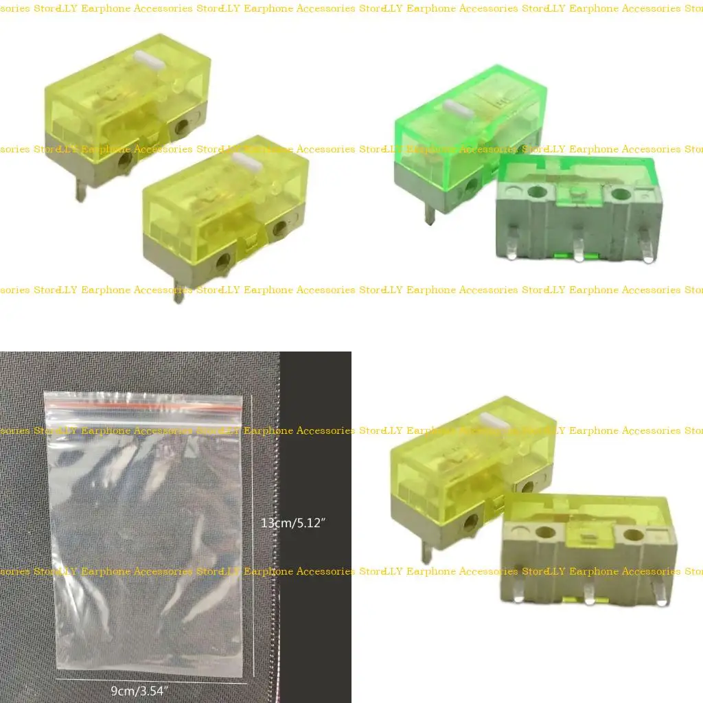 

462e 2pcs Mouse Micro Switches Huano Кнопки мыши серебряных сплавов контакты 120 миллионов щелчков 3PINS