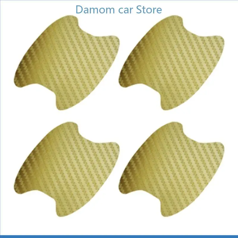 A2UC Car Door Handle Anti-Scratch Protect Film Decal Sticker Non-Marking Carbon Fiber
