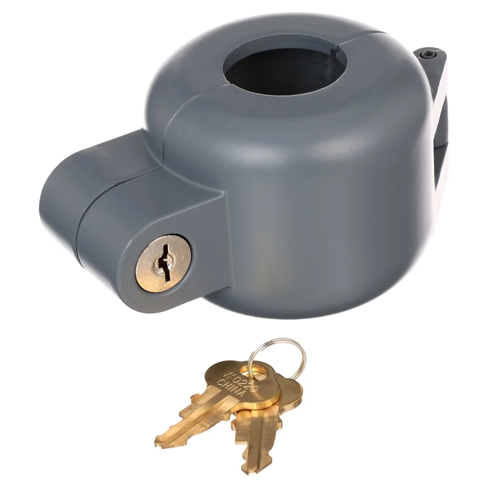 Door Knob Lock-Out Device Diecast Construction Gray Finish Blocks Keyhole Access Easy Installation Rentals Evictions Job Sites