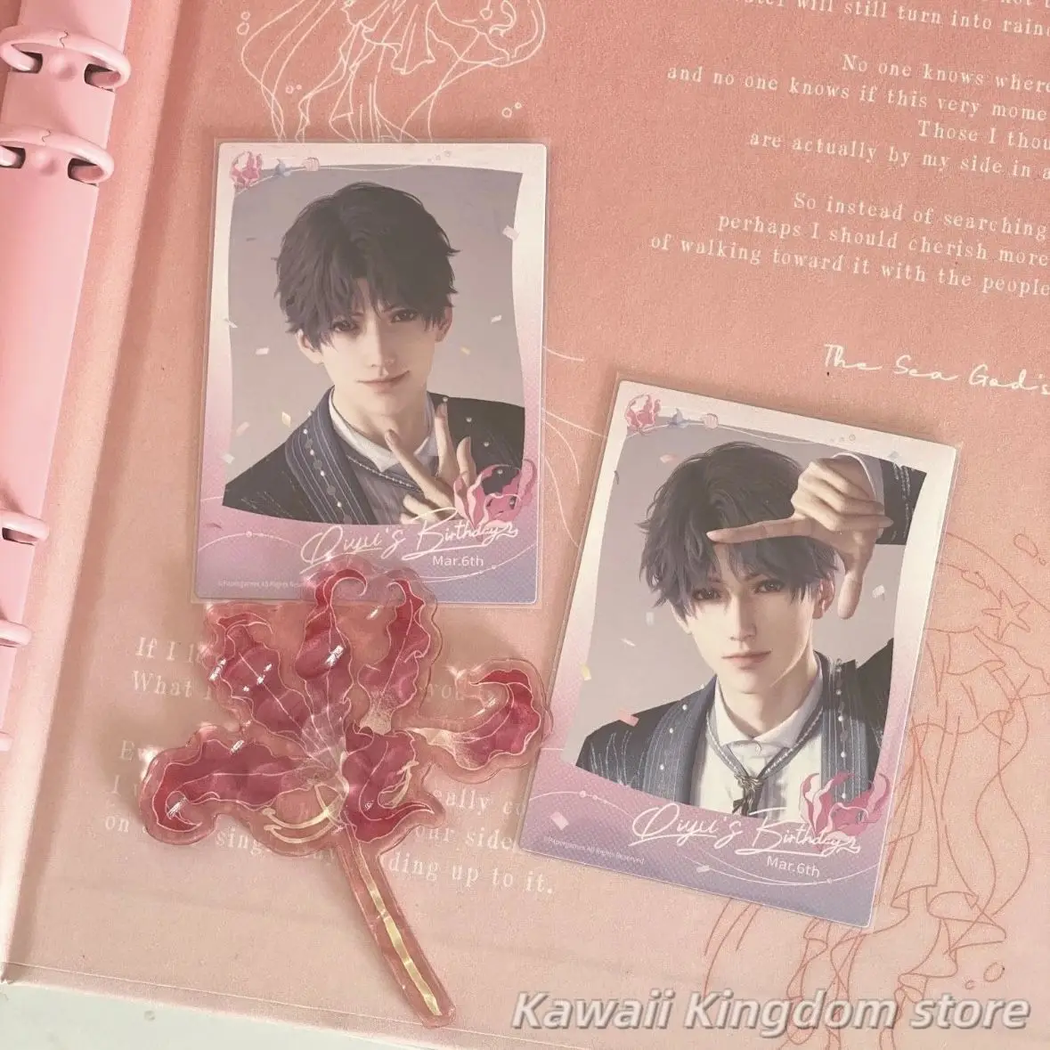 ラブアンドディープスペース ラファエル 極限の海に溺れる アニメコスプレ ルーズリーフA5カードアルバム収納 四方格子ブック