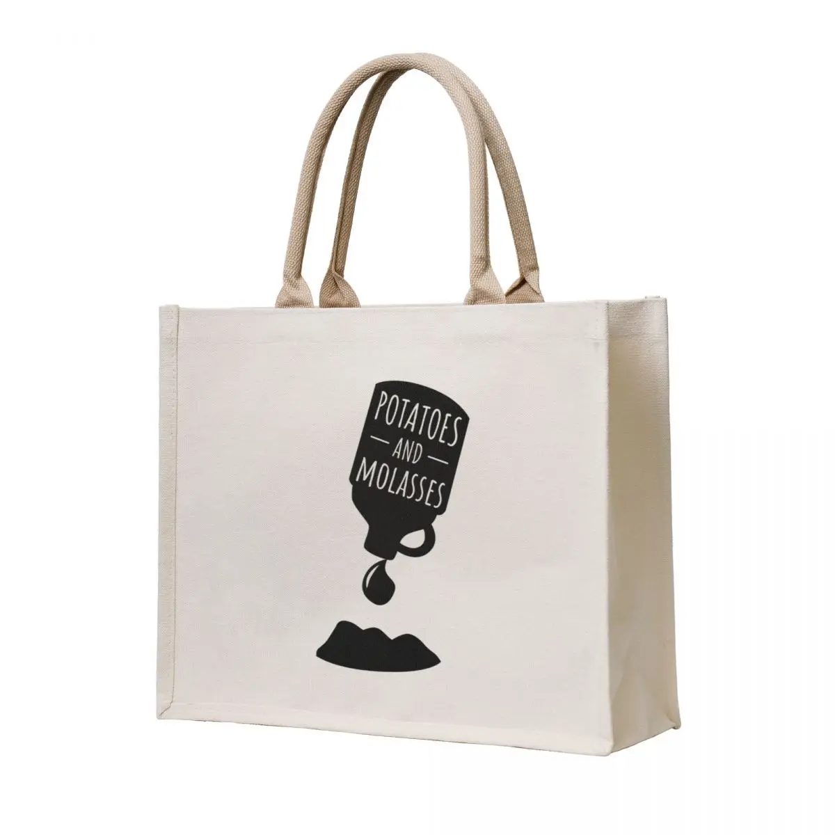 

Potatoes and Molasses Black Silhouette Tote Bag tote bag canvas sac pour femme Lady bags
