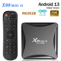 X88 Mini 13 Smart TV BOX Android 13.0 RK3528 8K HD 2.4G&5G Dual Wifi 2GB 16GB Set Top Box Media Player 4GB 32GB Fast Box