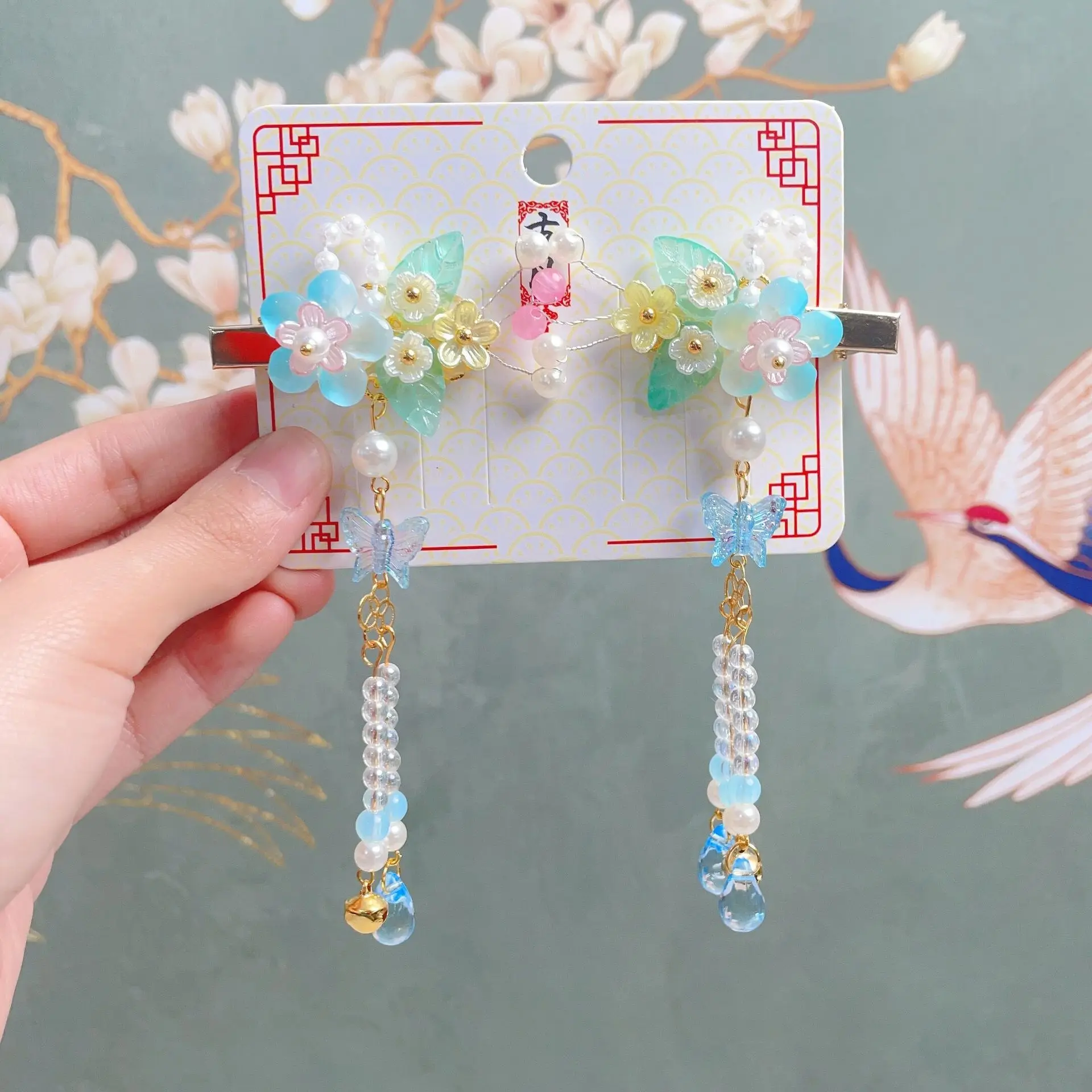 Children\'s Hanfu Hair Clip Ancient Hair Clip Step Shake Super Fairy Ancient Hair Clip Little Girl Fringe Chinese Style Hair Clip