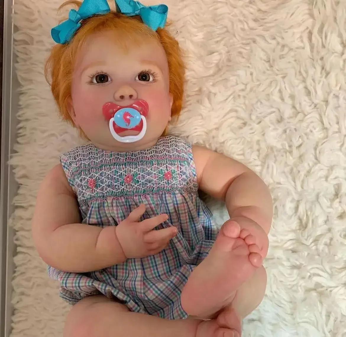 DLS 맞춤형 한정 공급 25인치 Reborn Baby Awake 2버전 헤어 페인트 키트 포함/천 바디 포함 DIY 부품