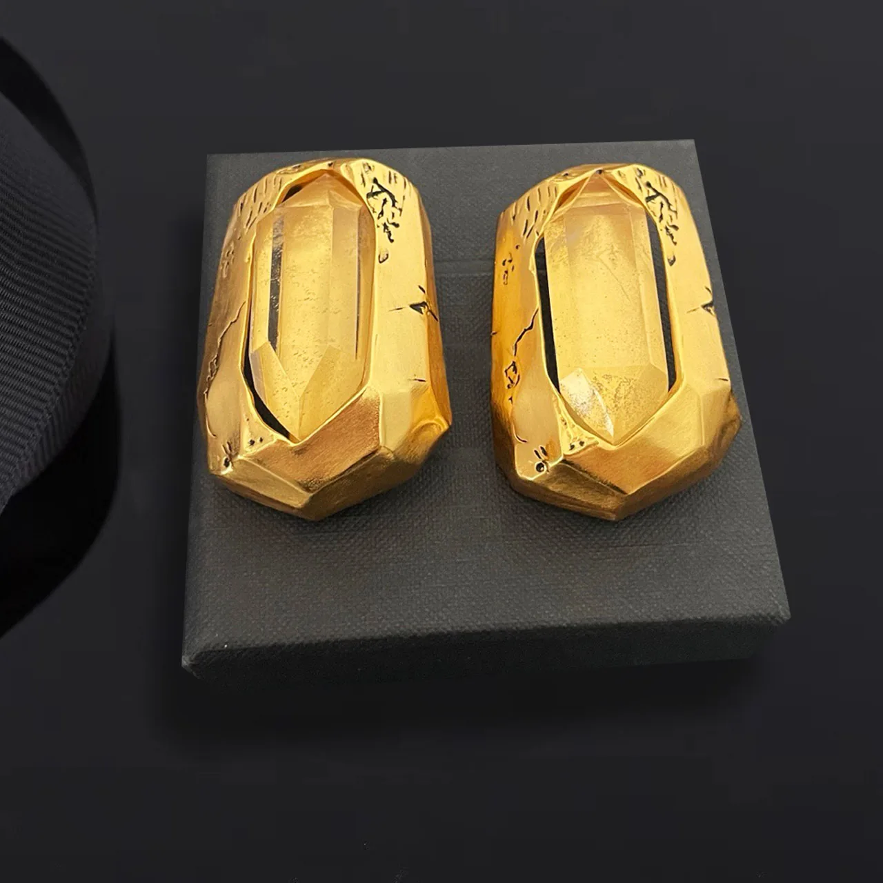 New Jewelry & Accessories Vintage Style Cylindrical Crystal Geometric Large Earring For Women's Parties & Gifts