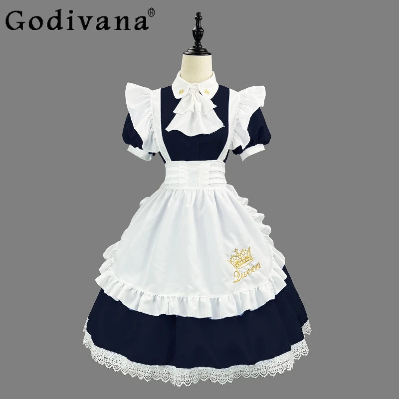 

Cosplay Temperament Maid Dress for Women Japanese Anime Maid Performance Dress Female Short Sleeve Role Play Dress