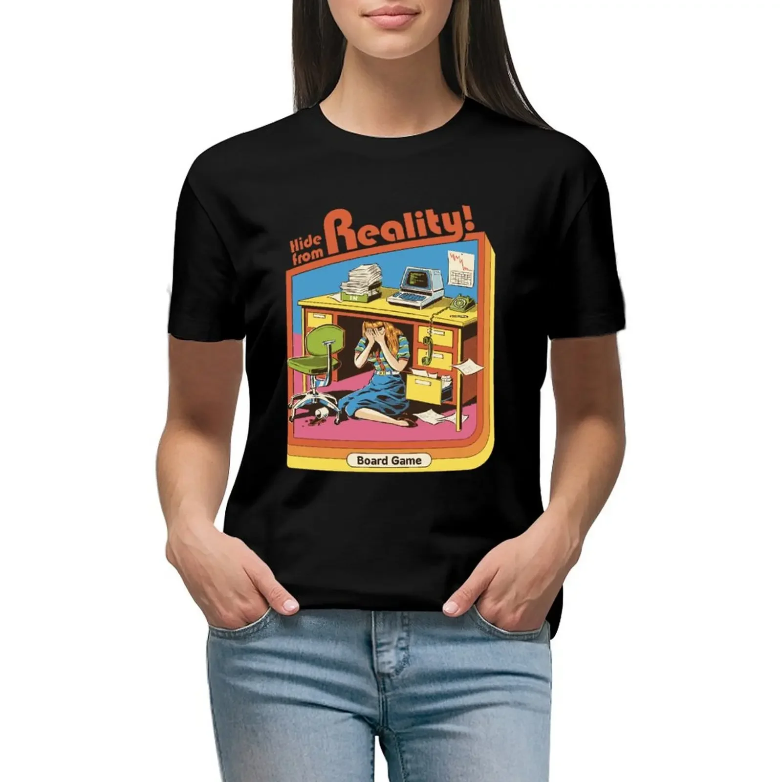

Hide From Reality T-Shirt Aesthetic clothing quick-drying customs design your own t-shirt dress for Women plus size