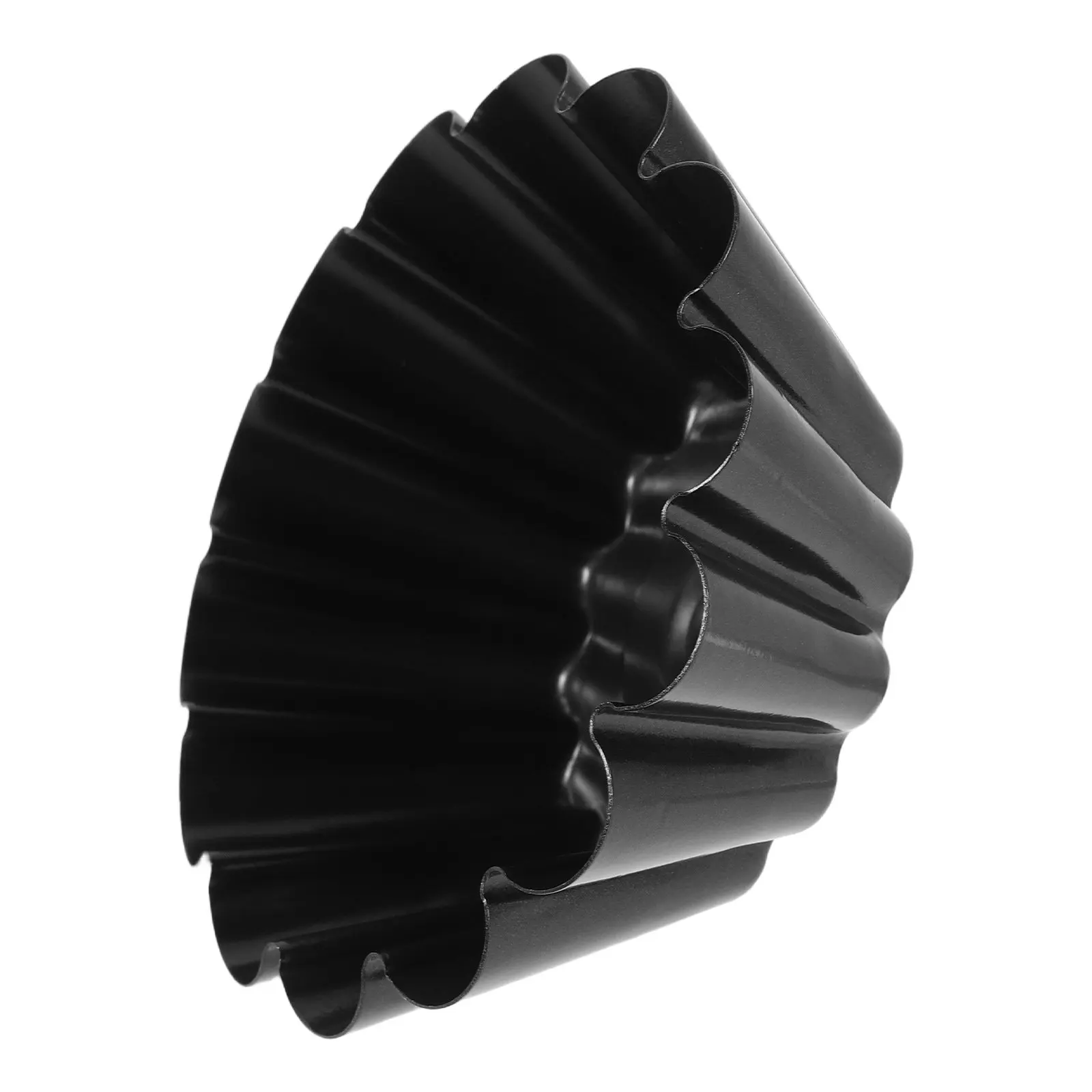 Egg Tart Mold Non-Stick Carbon Steel 4.1 Inch Top 2.5 Inch Bottom Flower Shaped Round Pastry Tart Shell Pan Baking Tool