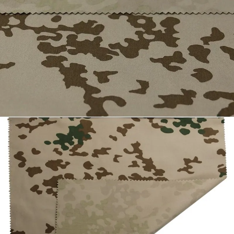 Germany Flecktarn Camo Polyester Twill Cotton Fabric Desert Camouflage  Cloth Tactical Pants Clothes DIY