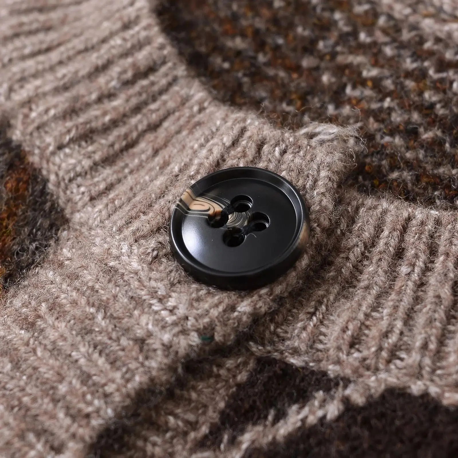 المرأة سترة مشغولة من الصوف سترة للنساء الخريف الشتاء الماس نمط طويلة الأكمام واحدة الصدر الإناث متماسكة معطف 2756124 #6