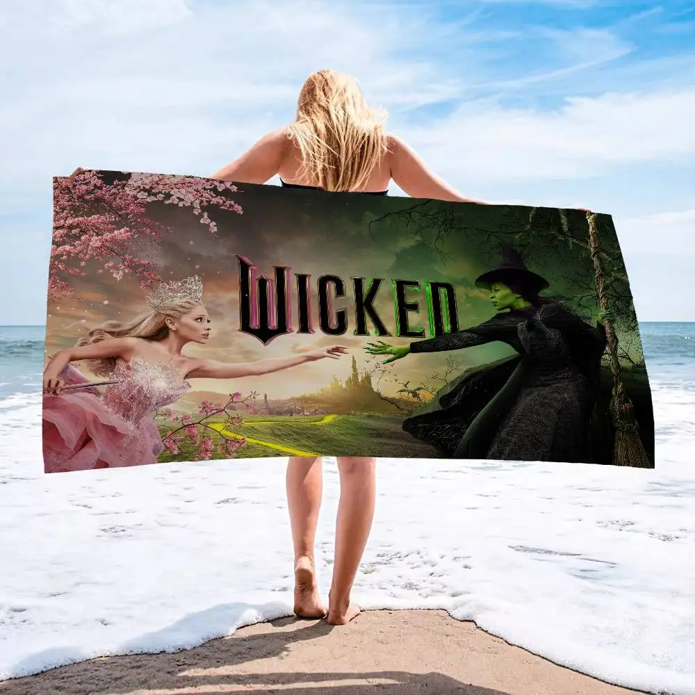 1pc beach towel W-wicked Movie Big Microfiber Beach Towels Quick Dry Towel Sand Beach Towels Pool Towel For Travel Swim Pool