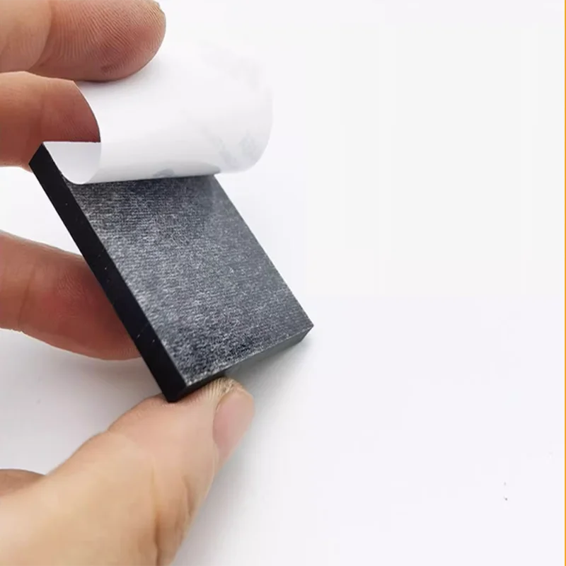 Square Single Sided Self-adhesive Silicone Pad Rubber Board Anti Slip High Temperature Resistant 0.5/1/1.9/2mm