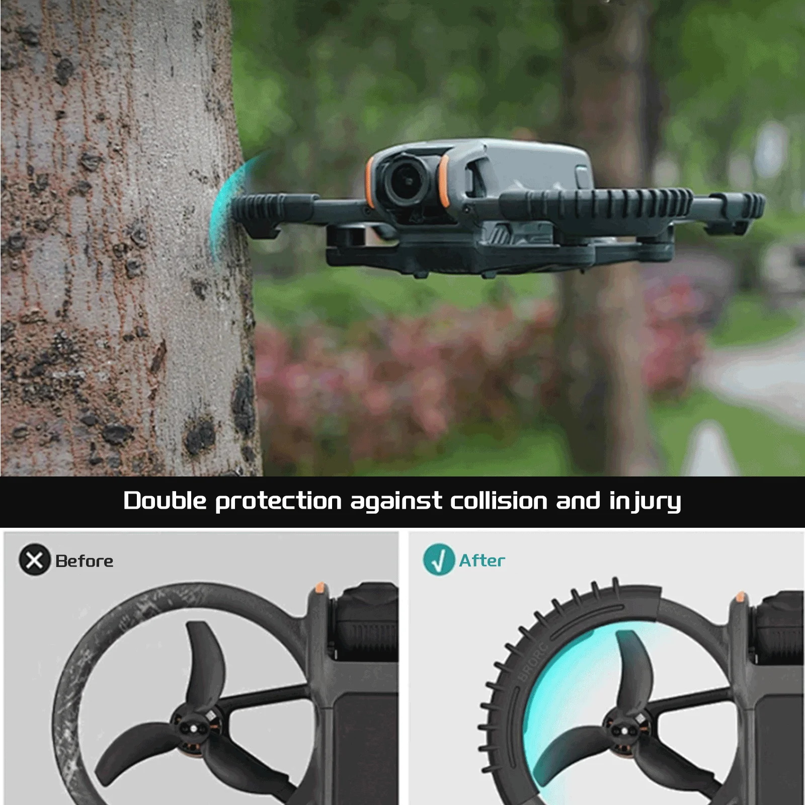 For DJI Avata 2 Protective Bumper Propeller Guard Anti-Collision Protectors Prop Bumper For DJI Avata 2 Drone Accessories