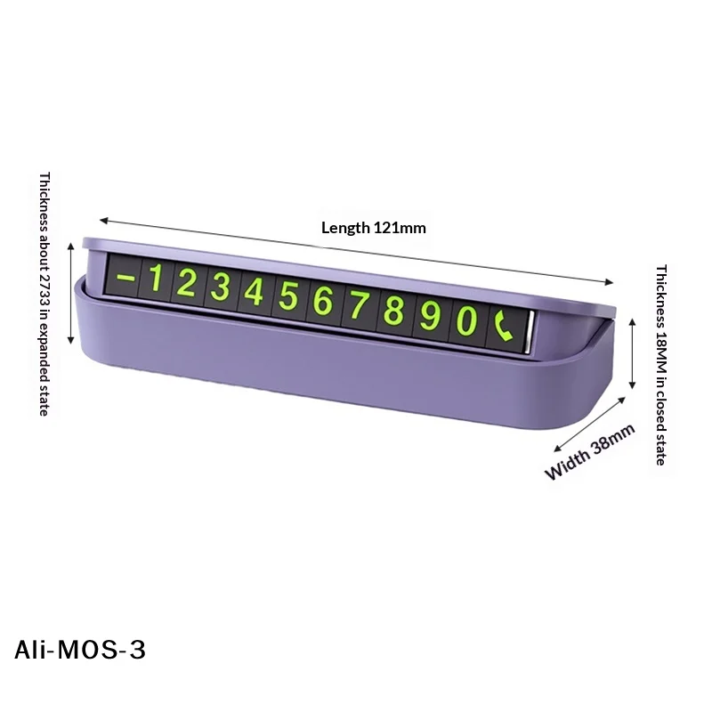 

【S】Temporary Parking Phone Number Plate Hidden Telephone Number Car Park Stop Card Automobile Accessories