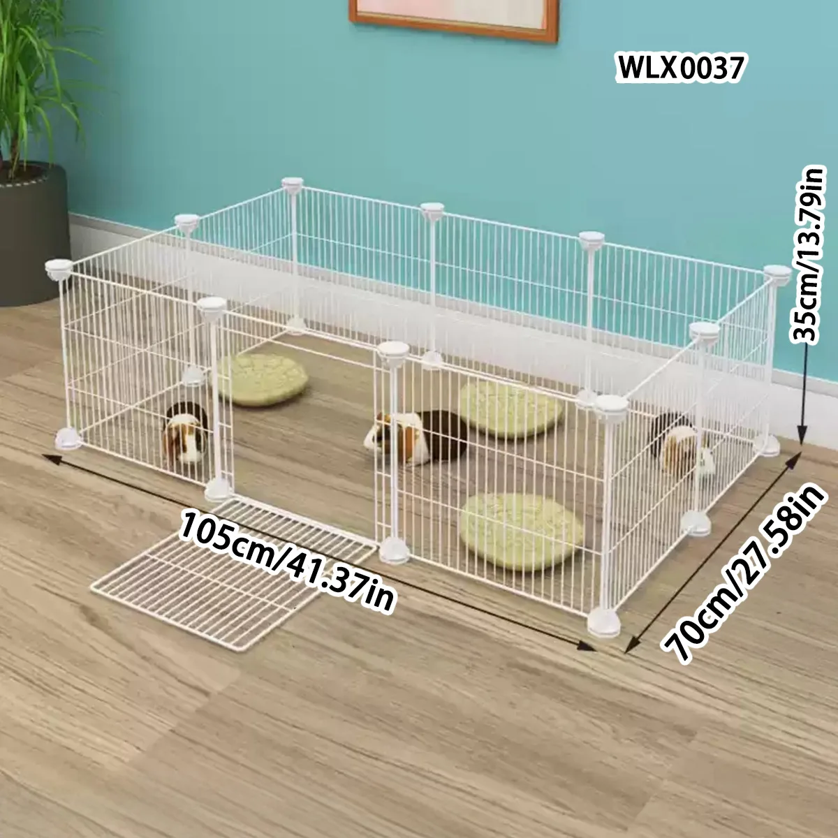 Factory Direct 2026 Pet kitten iron fence free splicing dense mesh cage rabbit squirrel small pet cage small dog cage