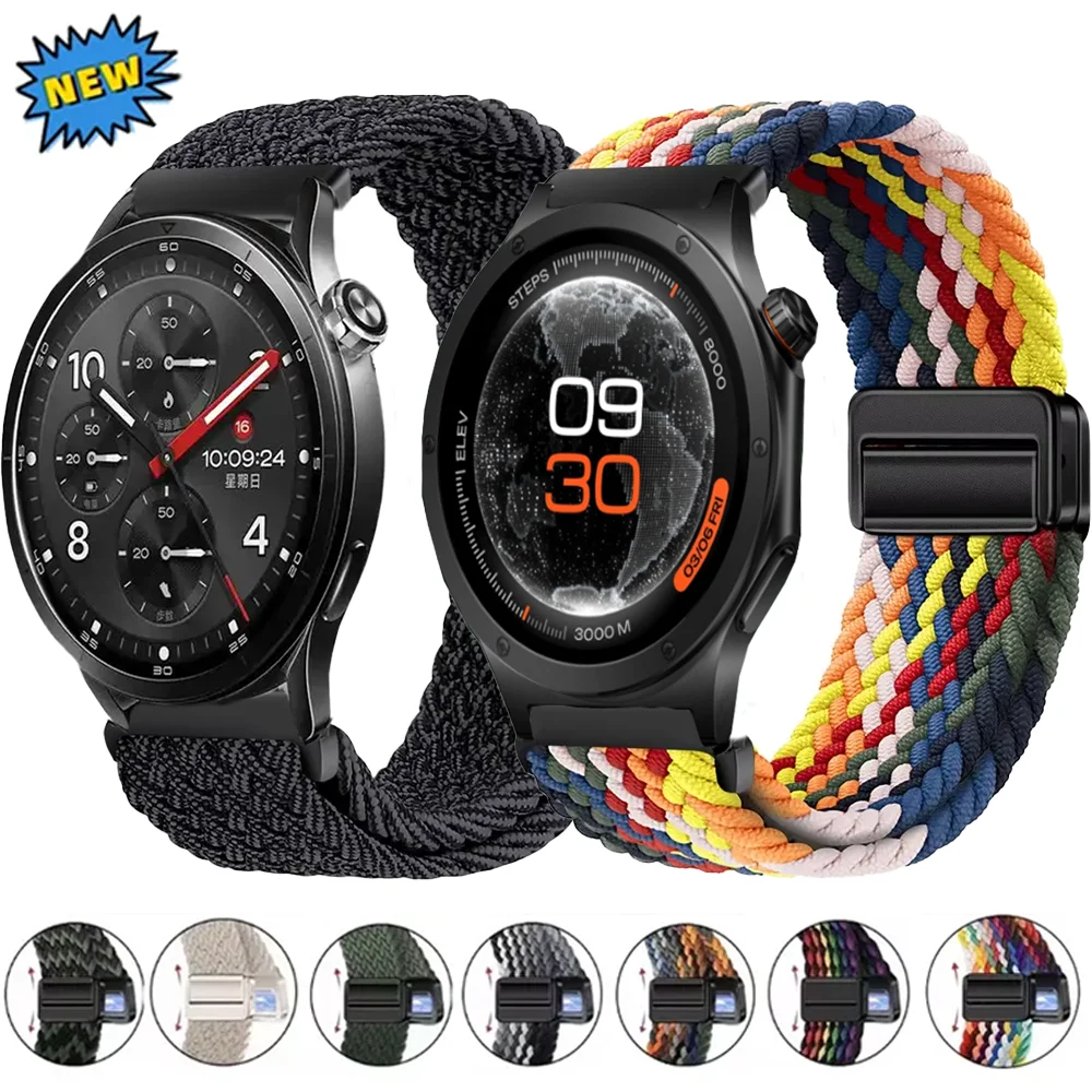 20mm 22mm Nylon Strap for Xiaomi Watch 5 S5 S5 S3 S2 Sport Wristband OPPO Watch S X3 X2 Band Oneplus Watch 4 Lite 3 2 2R Correa