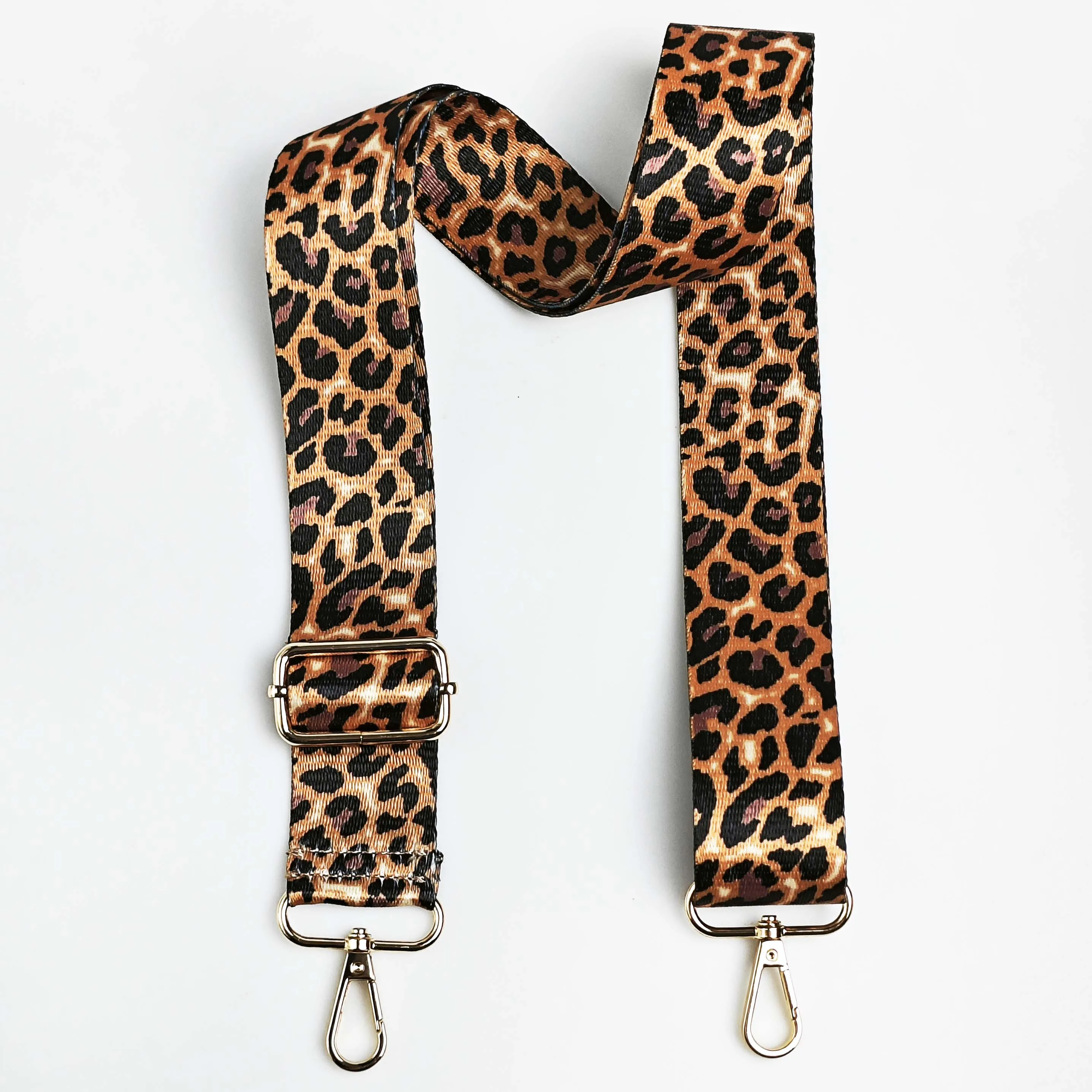 1 Piece 1.50 Inch Wide Adjustable Handbag Purse Strap Replacement Crossbody Shoulder Strap Leopard Heat-Transferred Print Strap