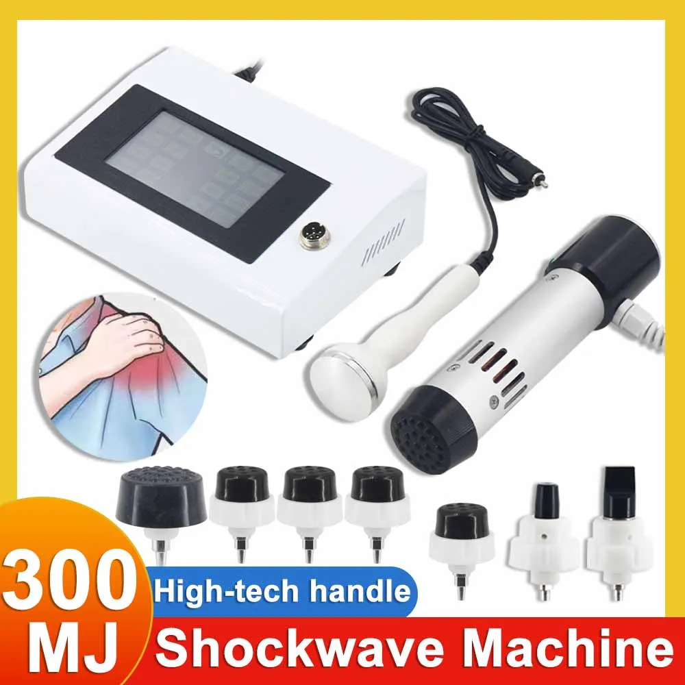 

2in1 Shockwave Therapy Machine Pain Relief Body Massager 300mj Professional Shock Wave Instrument Muscle Relax Home Use