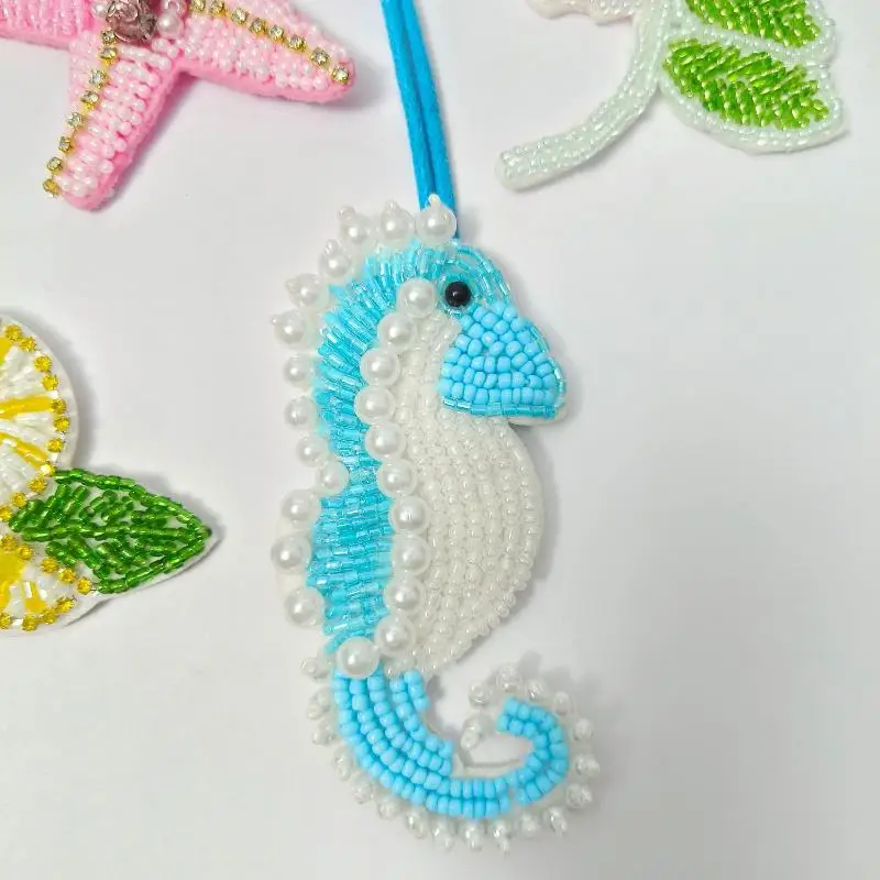 Diamond-embellished Handmade Starfish Flower Chain Patch, Ideal for Clothes, Keychains, Bag Pendants