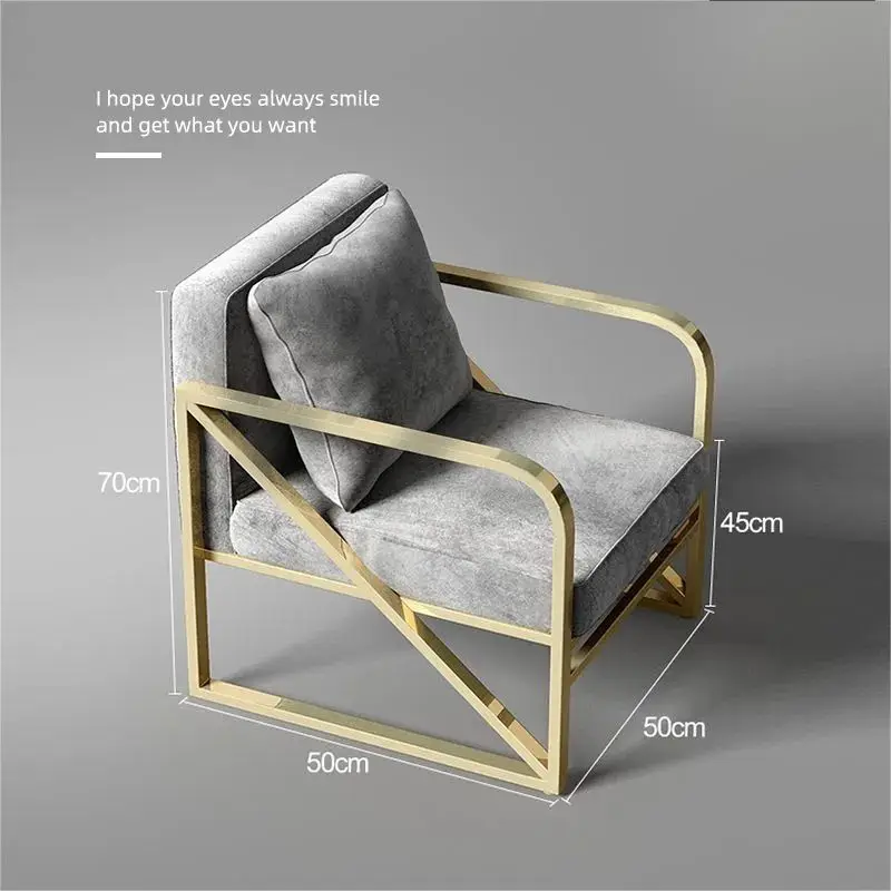 # Light Luxury Hotel Negotiating Chair Dresser Makeup Nail Salon Chair Iron Art