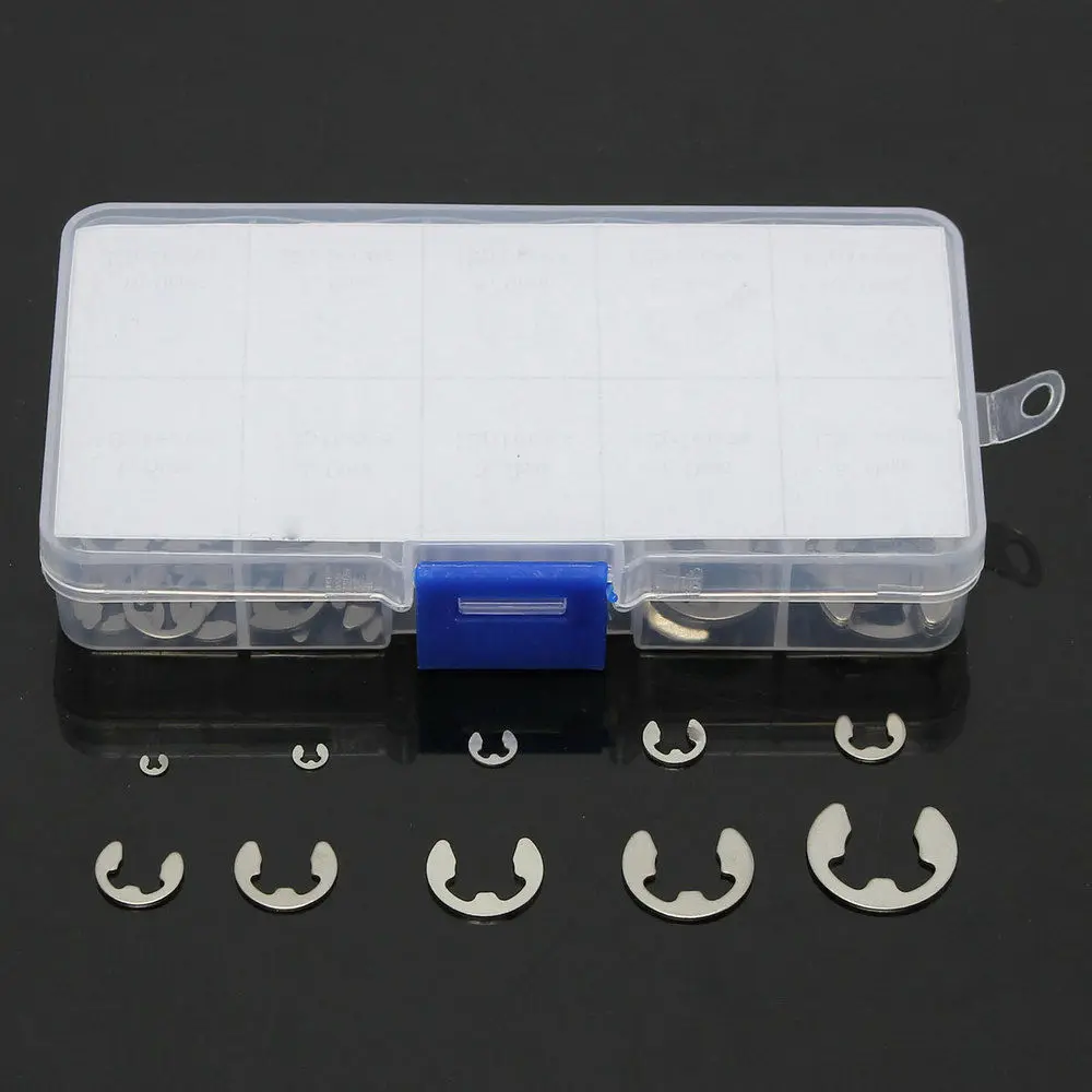 1.5 2 3 4 5 6 7 8 9 10 Mm Snap Ring Electronic Clip 120 X Assorted E Clip 1.5 3.5 12 E Clip 2.0 5.0 12 Kit Kit New Set