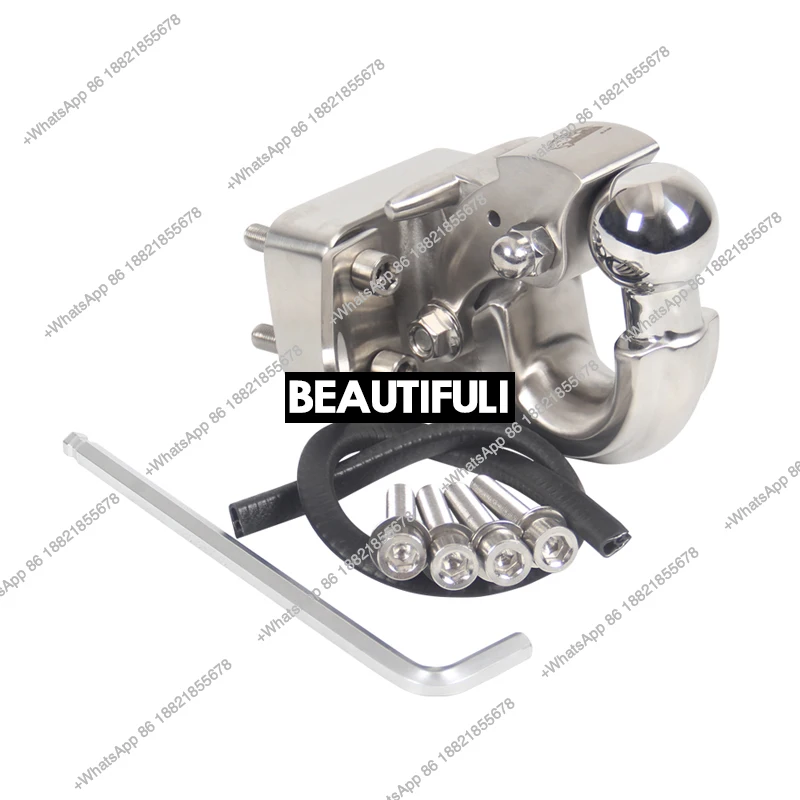 Stainless Steel European Style Trailer Hitch With Integrated Trailer Ball Off-road Refit Parts Tow Hook Accessories