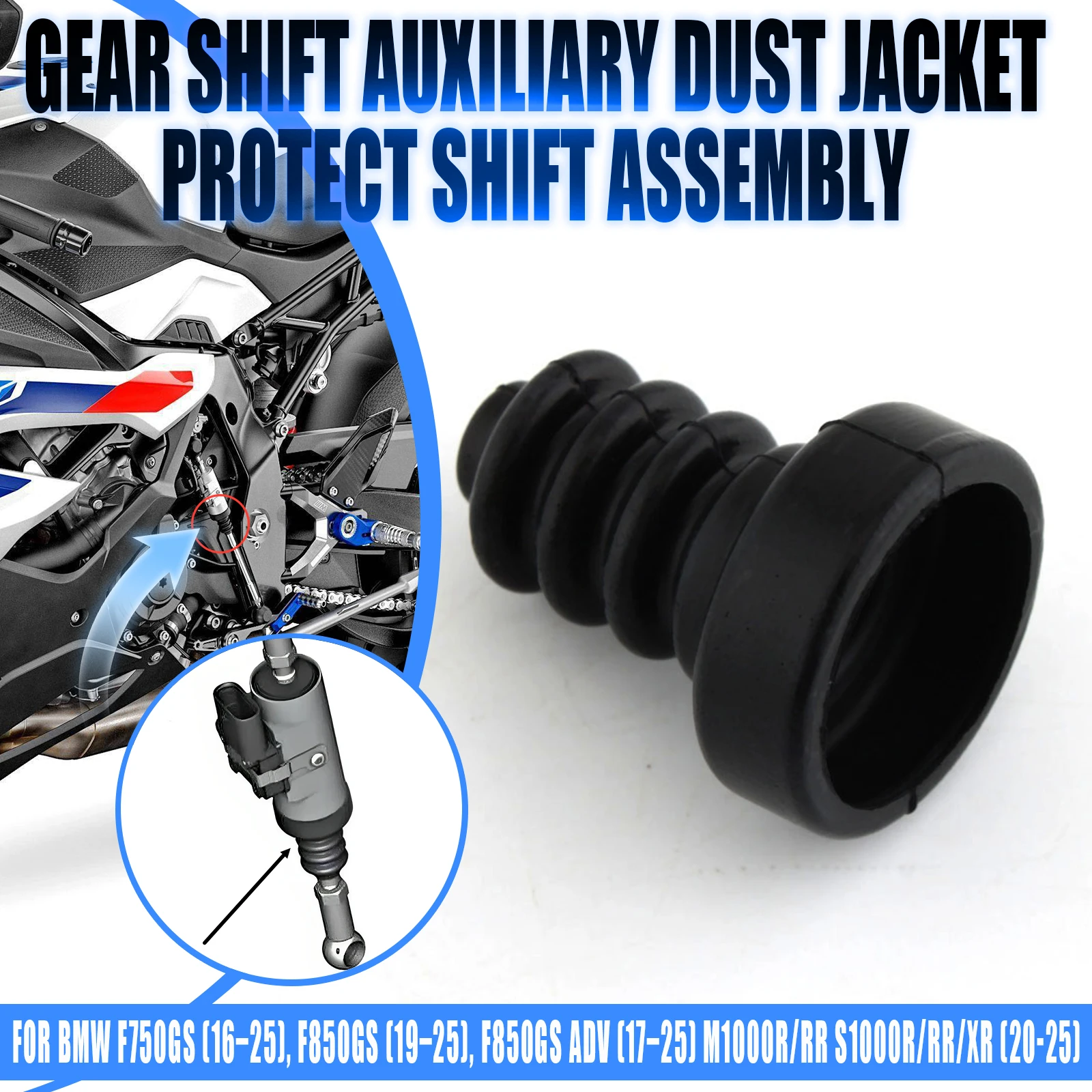 Motorcycle Gear Shift Auxiliary Rubber Dust Jacket Cover For F750GS F850GS F900XR S1000RR R XR K1600B GT GTL