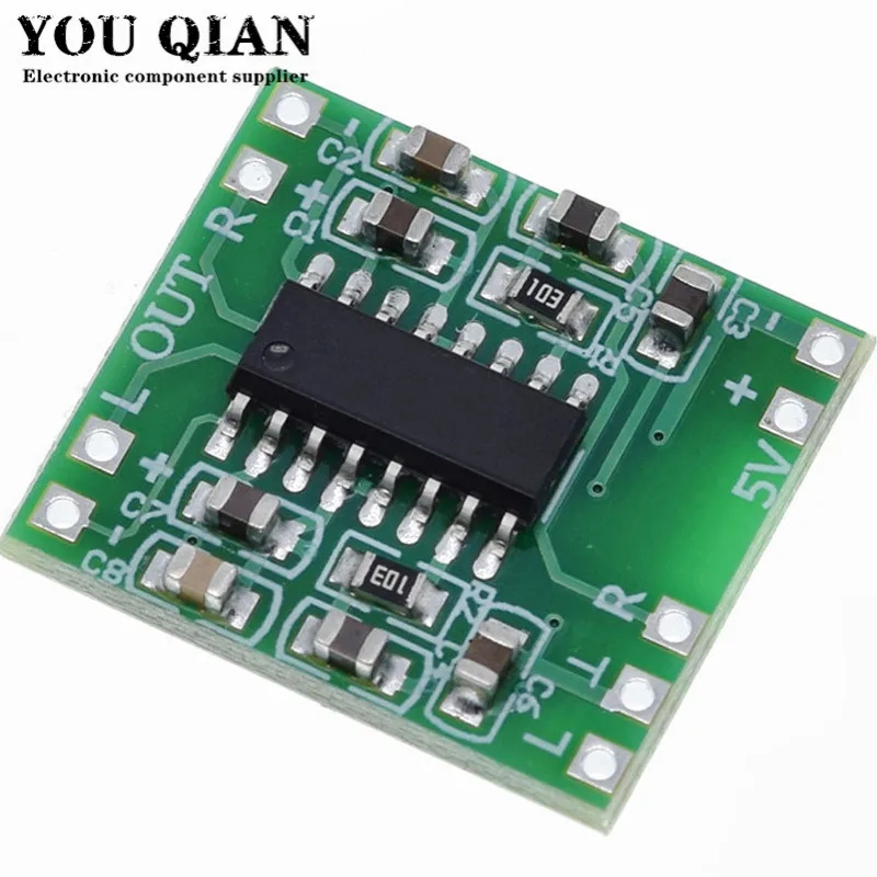 5PCS PAM8403 module Super digital amplifier board 2 * 3W Class D digital amplifier board efficient 2.5 to 5V USB power supply