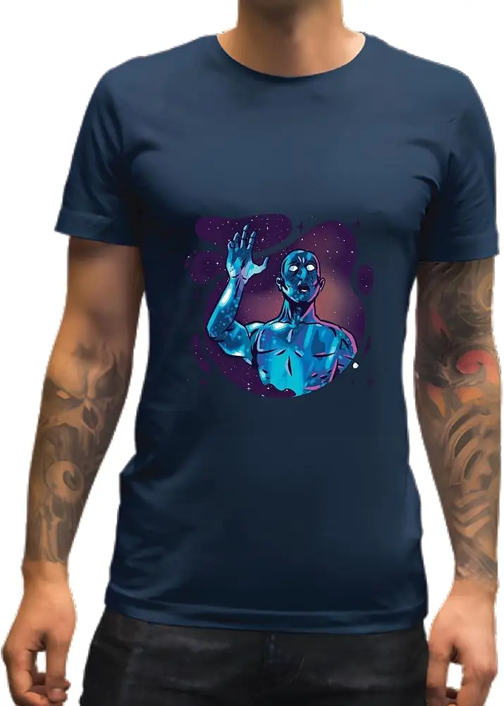 Blue Alien Fantasy Gift for Kids and Adults Space Aliens Theme  High Quality 100%Cotton Short Sleeve