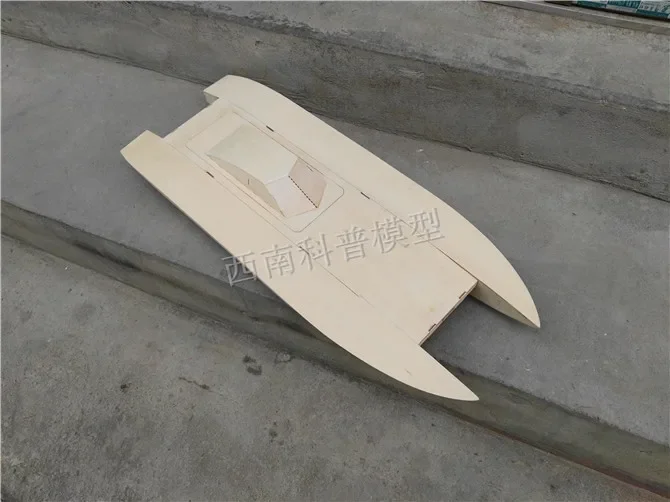 

Wooden, catamaran, CAT catamaran, remote control ship model, hand-assembled ship model kit