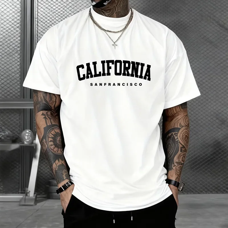 Mens Cool T-shirt 2025 Breathable Lightweight Fabric Round Neck Tee for Spring Summer Cool Feeling Male Urban Casual Fashion Top