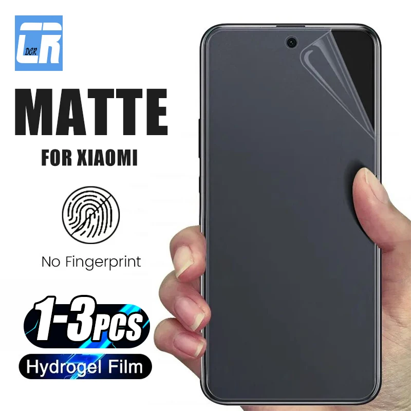 1-3Pcs Full Cover Matte Hydrogel Film For Xiaomi 13T 12T 11T Civi 3 2 Screen Protectors For Redmi Note 13 12 11 Pro A1 A2 Plus