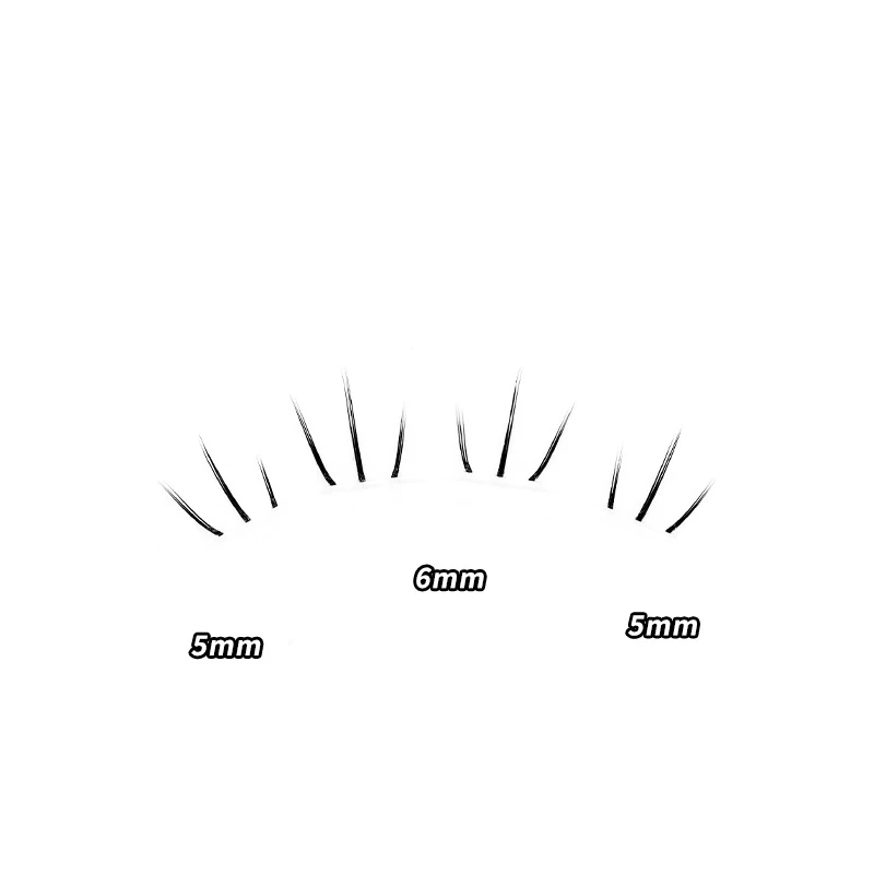 Cat Paw Shape Lower Lash Clusters Natural Wispy Segmented Bottom False Eyelashes Soft Reusable Makeup Lashes for Beginners