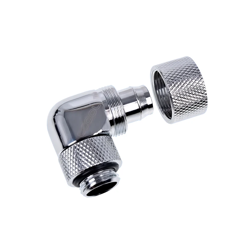 Alphacool Eiszapfen 13X10Mm Nén Lắp 90 ° Xoay Được G1/4 ", Đồng Thau nước Làm Mát Ống Kết Nối, Hình Dáng 90 ° Góc Cạnh
