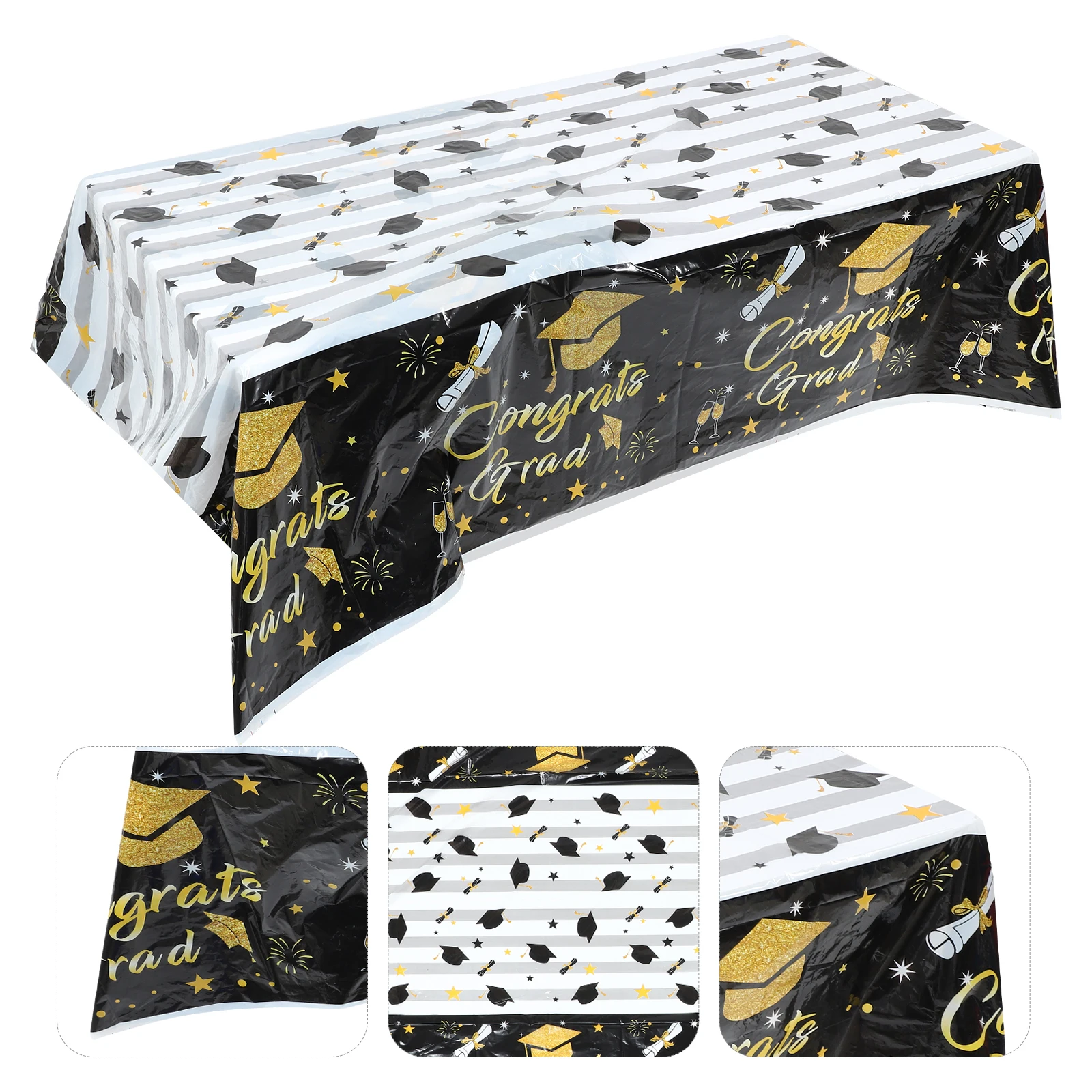 

Graduation Party Tablecloth Decorations Disposable Table Cover Festival Atmosphere Child Party Supplies Table Linen