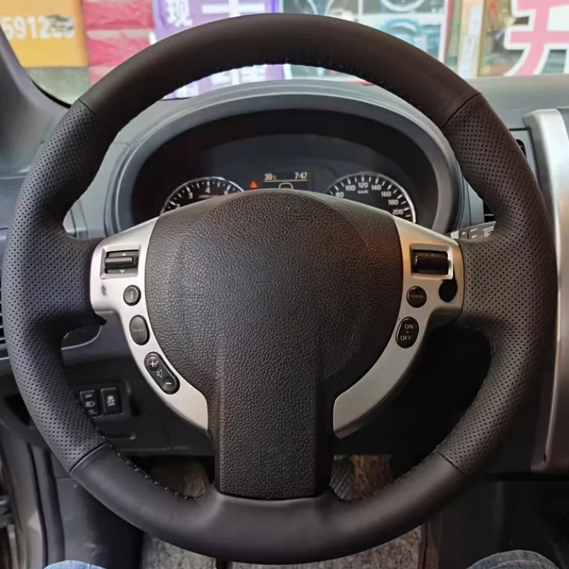 Customize Leather 2007-2015 Rogue X-Trail 2008-2013 NV200 2009-2016 Sentra 2007-2012 Car Steering Wheel Cover For Nissan Qashqai