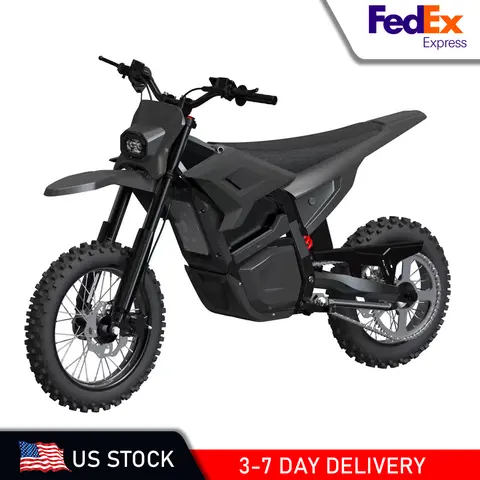 5000W Mid-Drive Electric Dirt Bike 60V 27Ah Lithium Battery 70km/h Adult Off Road Electric Motorcycle with Inverted Front Suspension