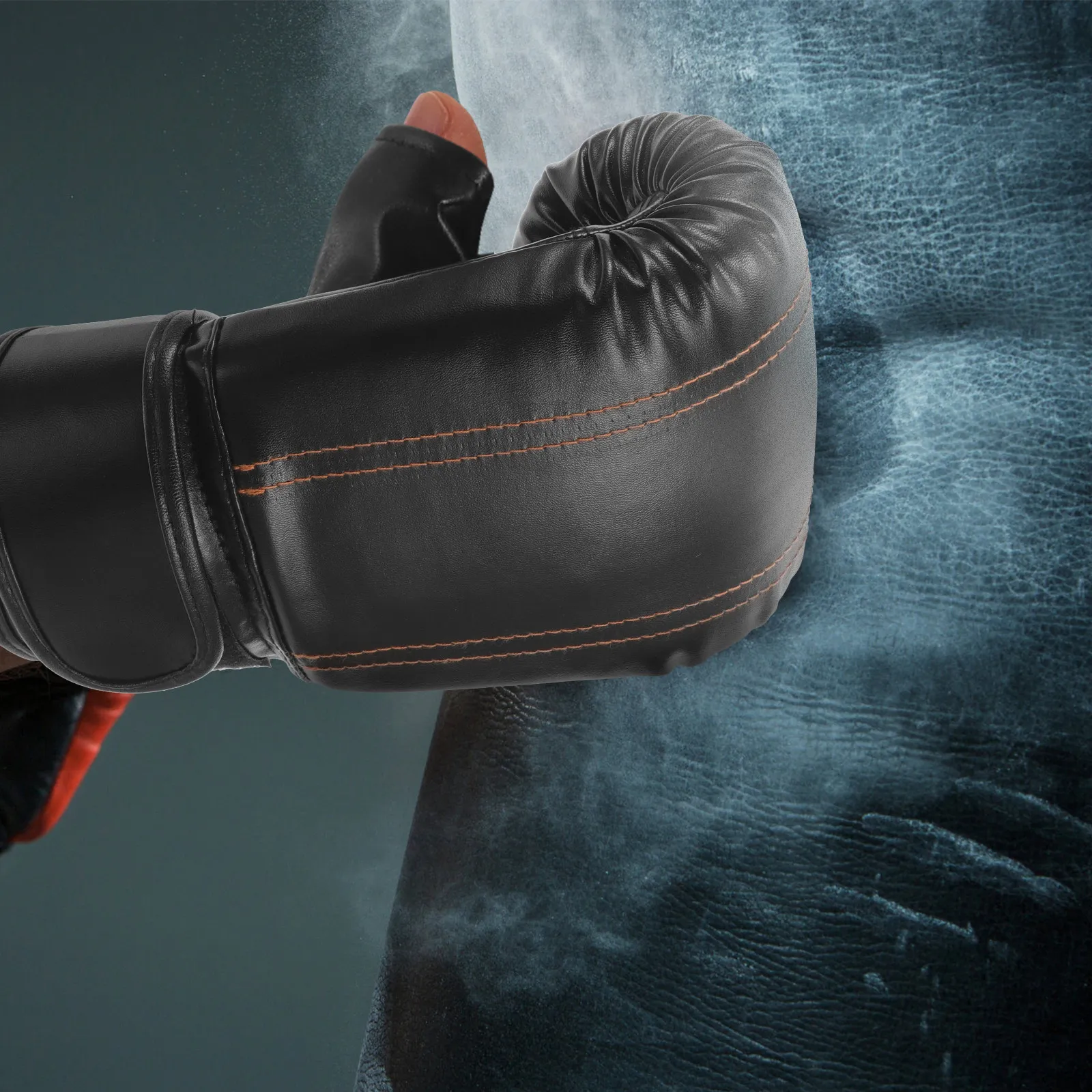 1Pair Ergonomic PU Boxing Gloves for Women Men Training Sparring Kickboxing Portable Lightweight Shock Absorbing Protective