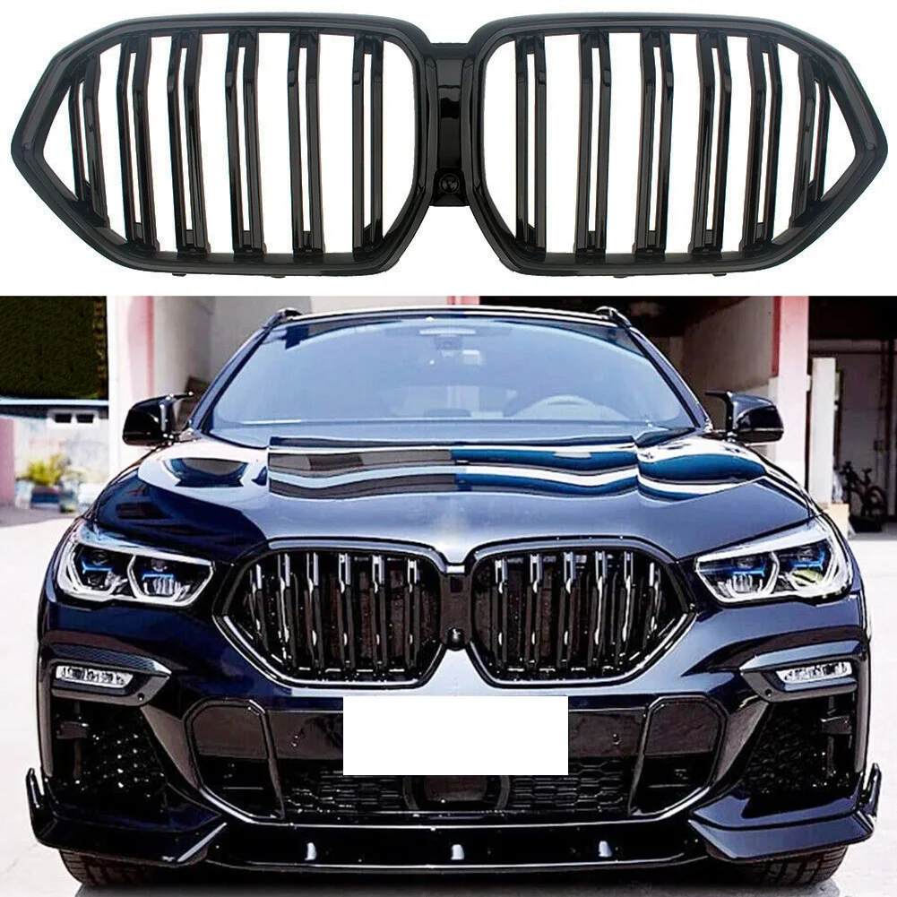 

Front Racing Facelift Center Radiator Grilles Replacement For BMW X6 G06 M50i xDrive 30d Upgrade X6M 2020 2021 2022