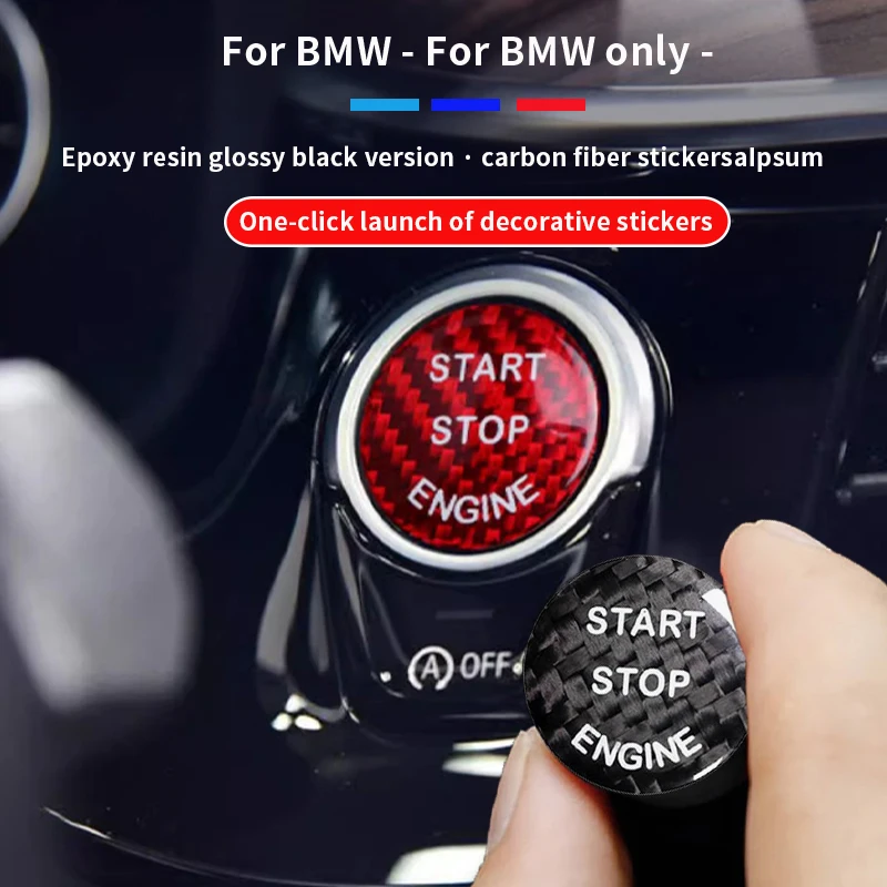 

Carbon Fiber Car Styling Interior Engine Start Stop Button Cover Trim For BMW E60 E90 E93 E70 F10 F12 F25 F26 F15 F20 G30 G05 G2