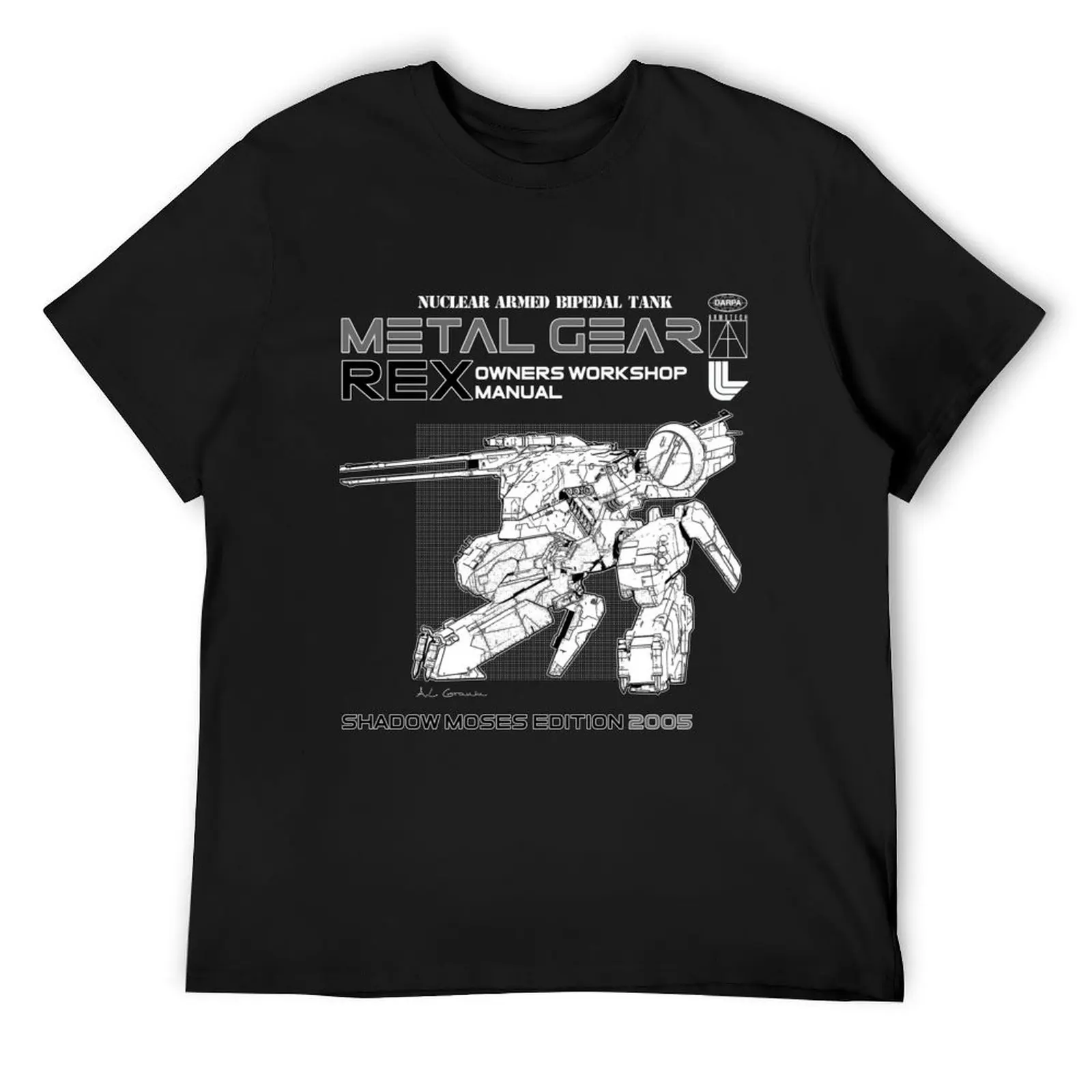 

Metal Gear Rex Manual T-Shirt Blouse baggy shirts graphics Men's clothing