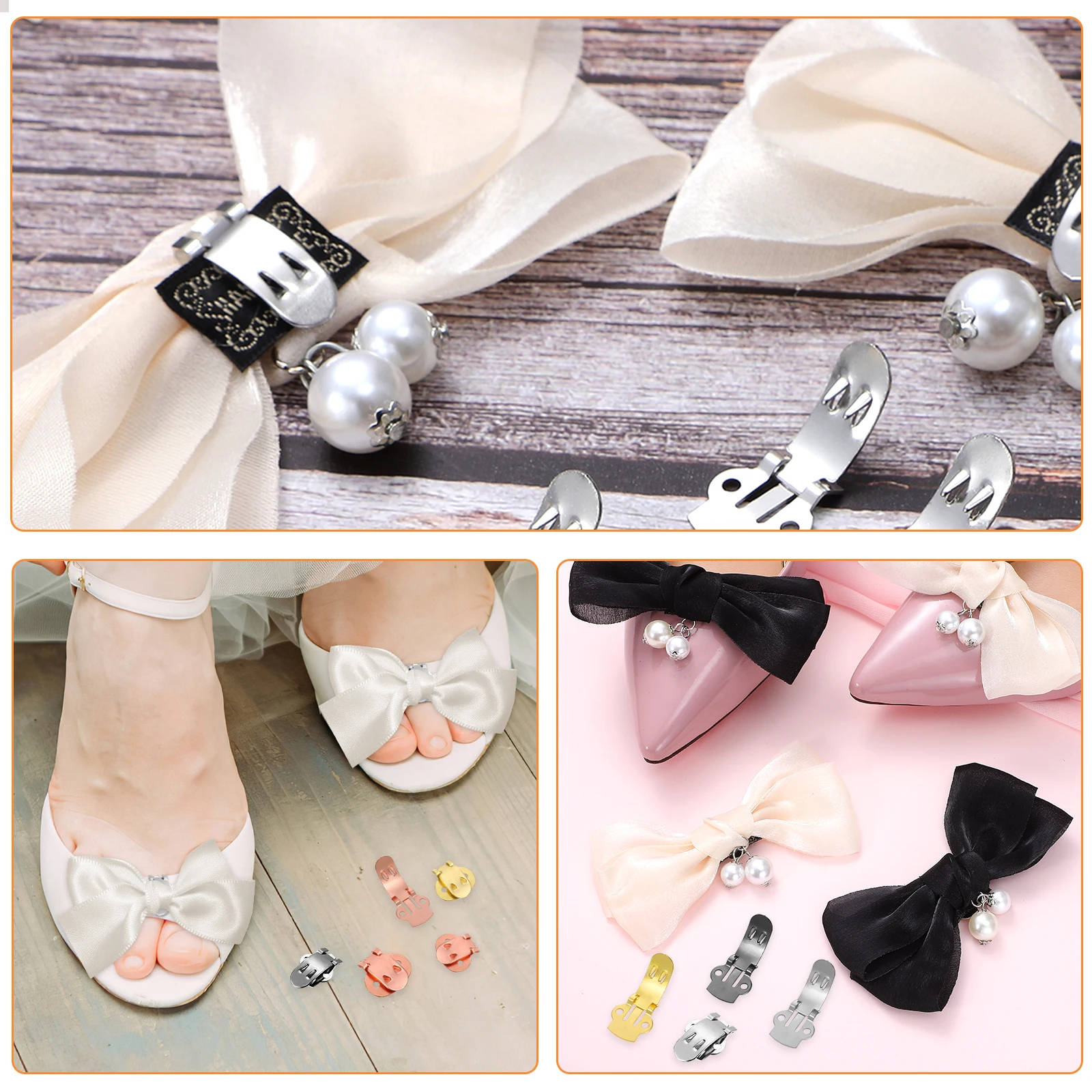 

36 Pcs Flat Shoes Detachable Buckle Women's Clips for Decorations Decorative Buckles