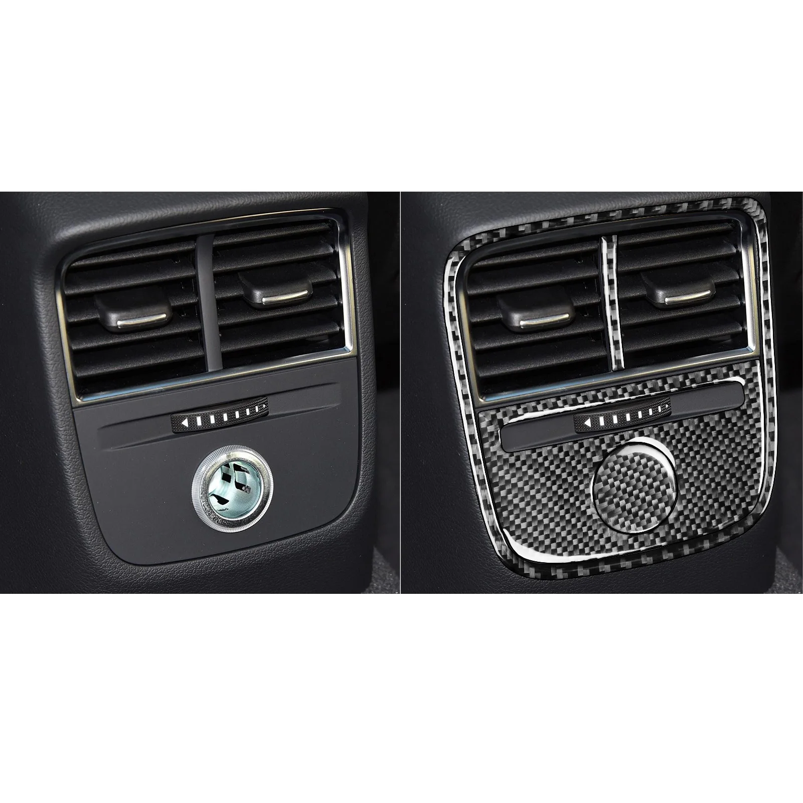 For Audi A3 S3 RS3 8V 2013-2019 Carbon Fiber Rear air vent cigarette lighter panel Car Accessories Interior Decorative Stickers
