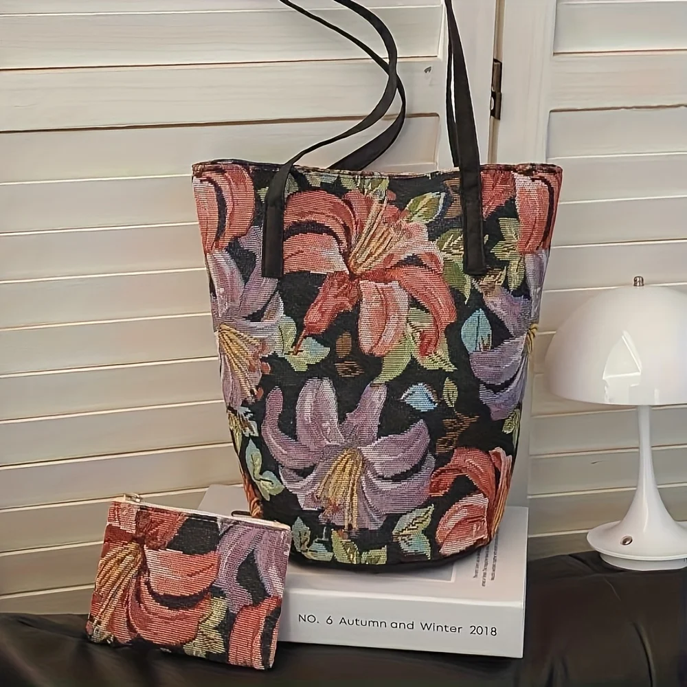 

Женская сумка большой вместимости из 2 предметов, новая модная сумка-ведро, большая сумка, сумка через плечо для пригородных поездок, высококачественное ощущение