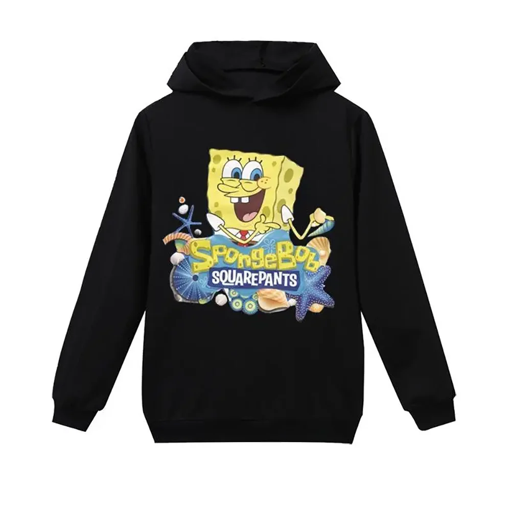 

(Miniso) Women Hoodies Funny Cartoon Spongebob Squarepants Sweatshirt Tops Girl Autumn Winter Hoodies Coat Sweater Y2K Clothing