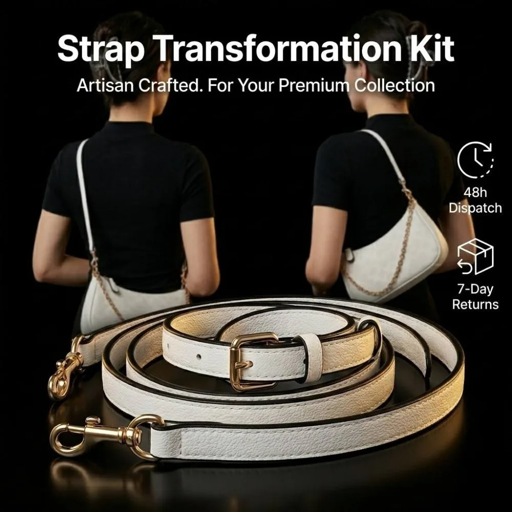 

Adjustable Shoulder Strap for Mini Pouch Faux Pearl Extender Chain Replacement Crossbody Belt Set for Underarm Bag DIY Accessory