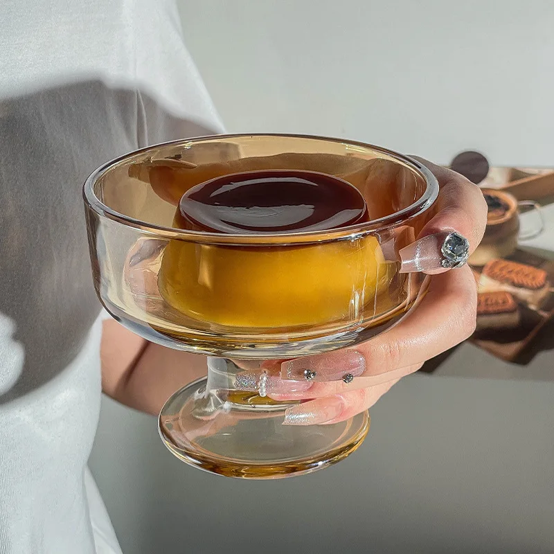 

Ice Cream Ball Cup Glass Yogurt Bowl High Footed Dessert Ice Cream Cup Milkshake Pudding Cup