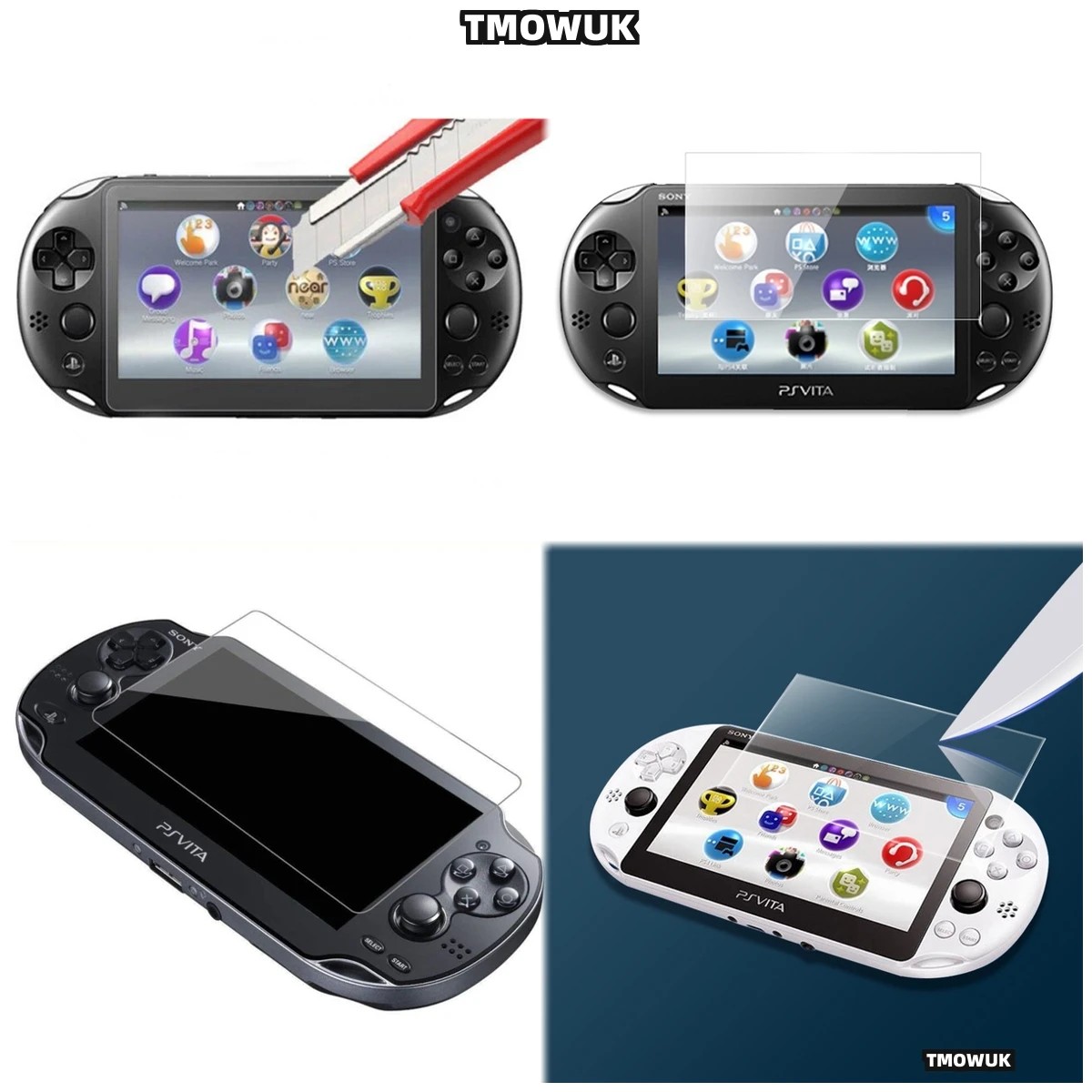

Scratch Resistant Tempered Glass Protector For PS Vita 1000 2000 - 9H Hardness, Transparent