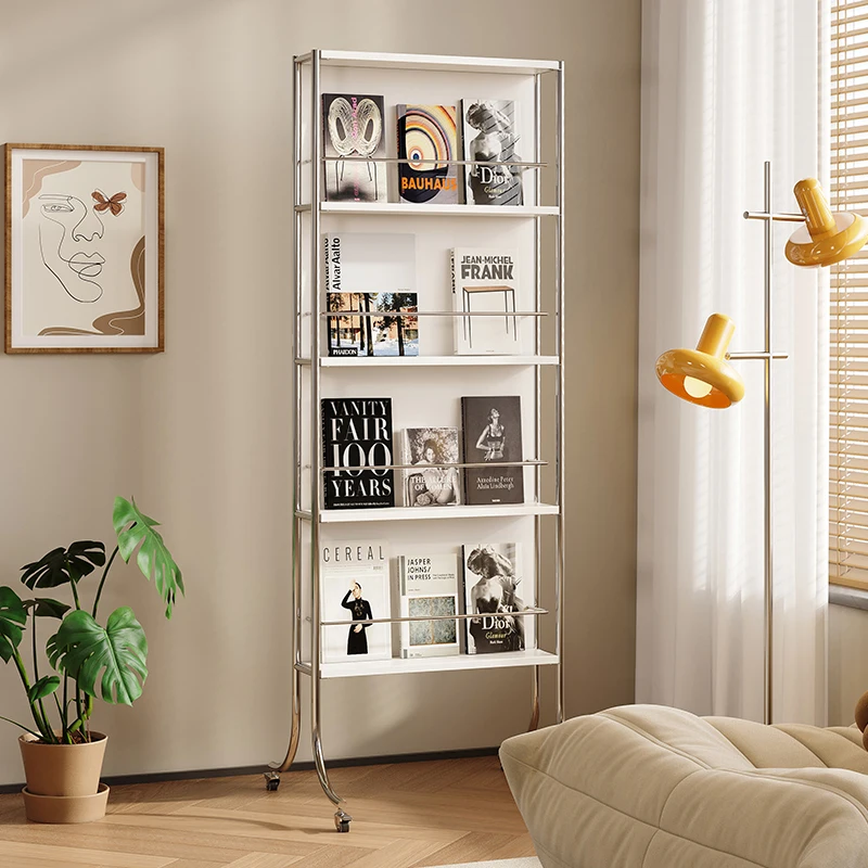 

SGF hidden movable full-body full-length mirror storage bookshelf