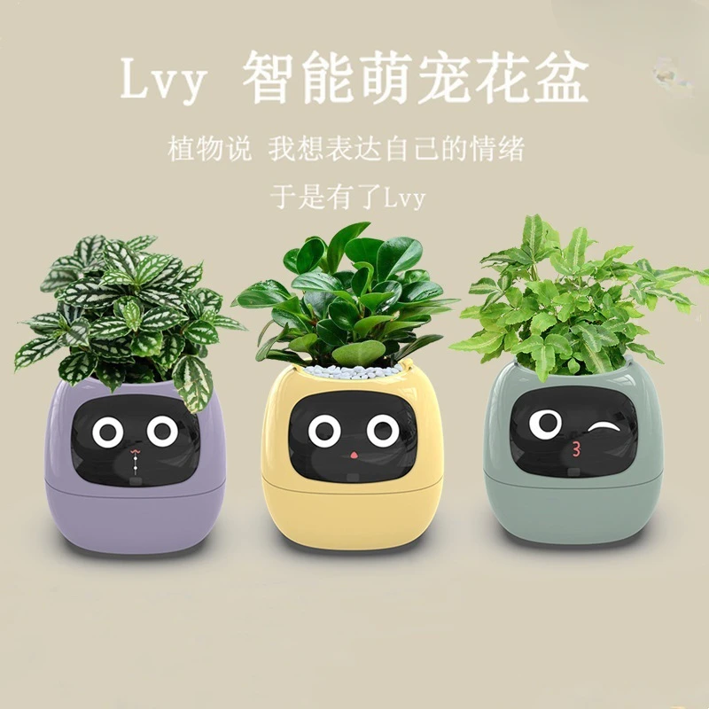 

New Smart and Cute Pet Pet Pot Ivy Table Top Green Plants Let Your Plants Express Emotions